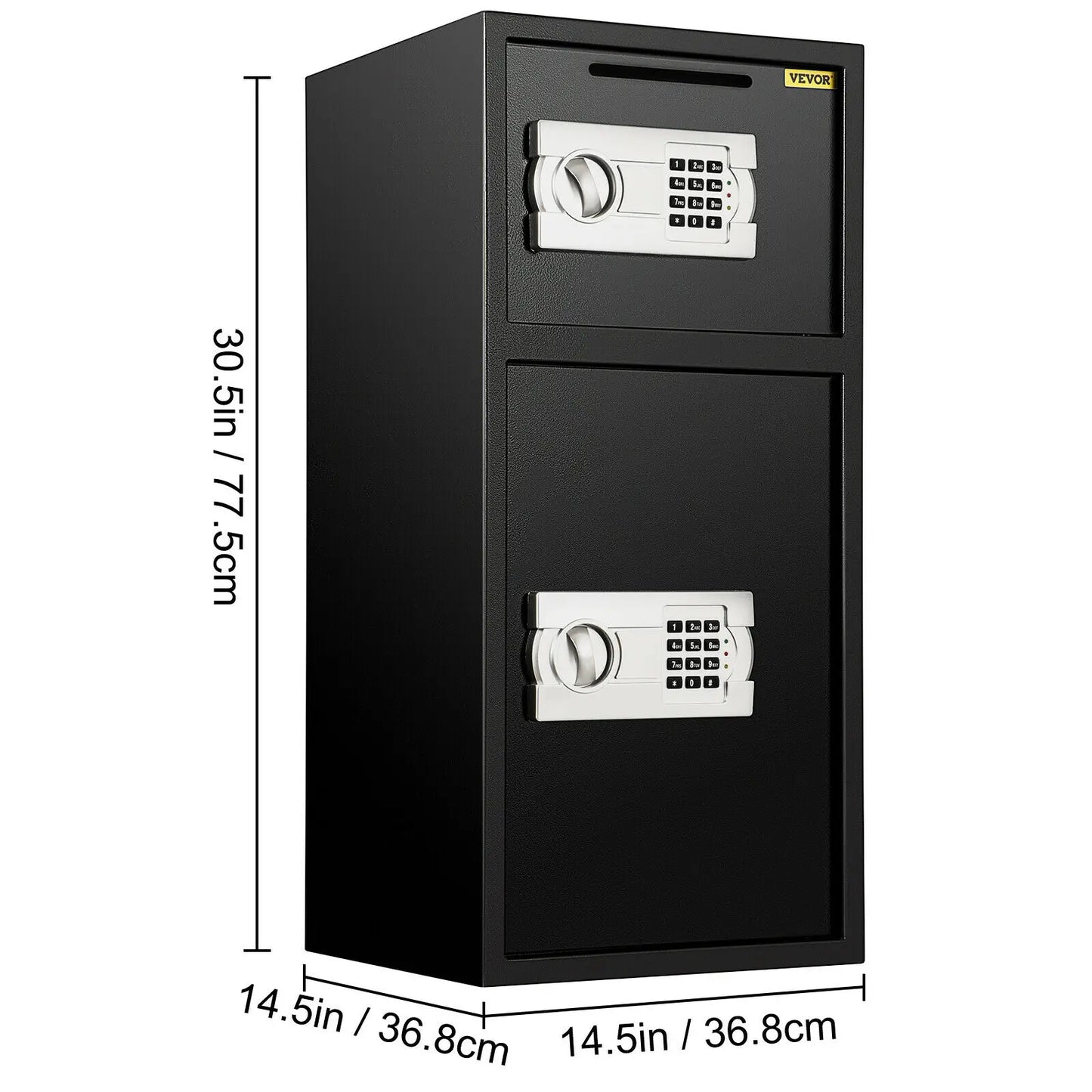 SucceBuy Digital Double Door Safe Deposit Box With Electronic Lock