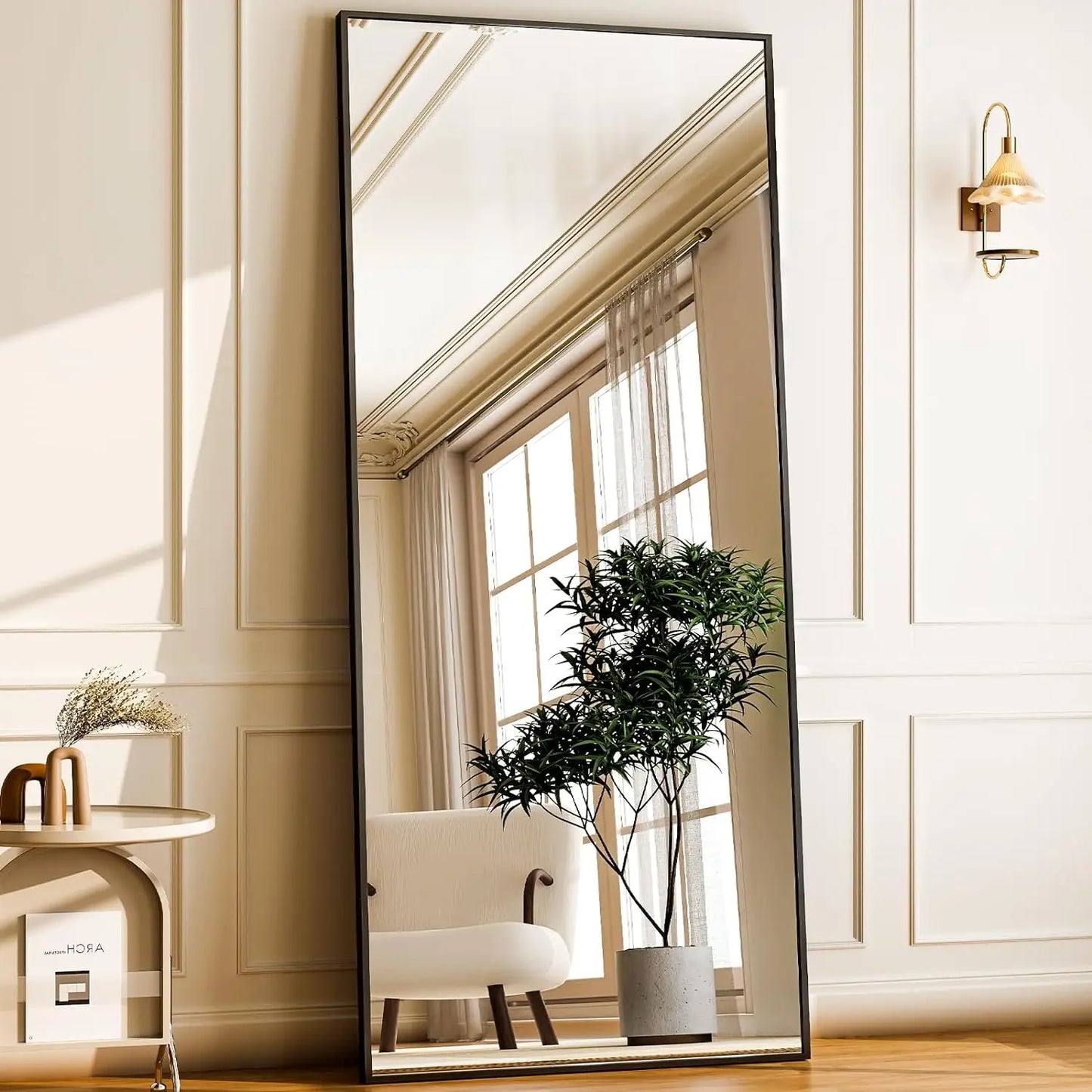 GLSLAND Rectangular Mirror for Living Room and Bedroom