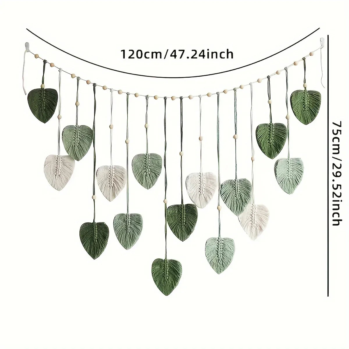 Modern Woven Wall Decor Leaves Bohemian Hanging Art Feathers Gift