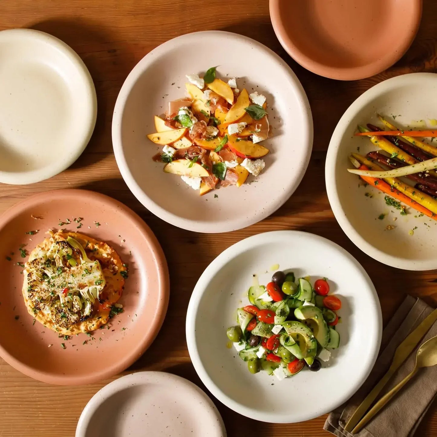 Corsica Clay Stoneware Dinnerware Set With Reactive Glaze