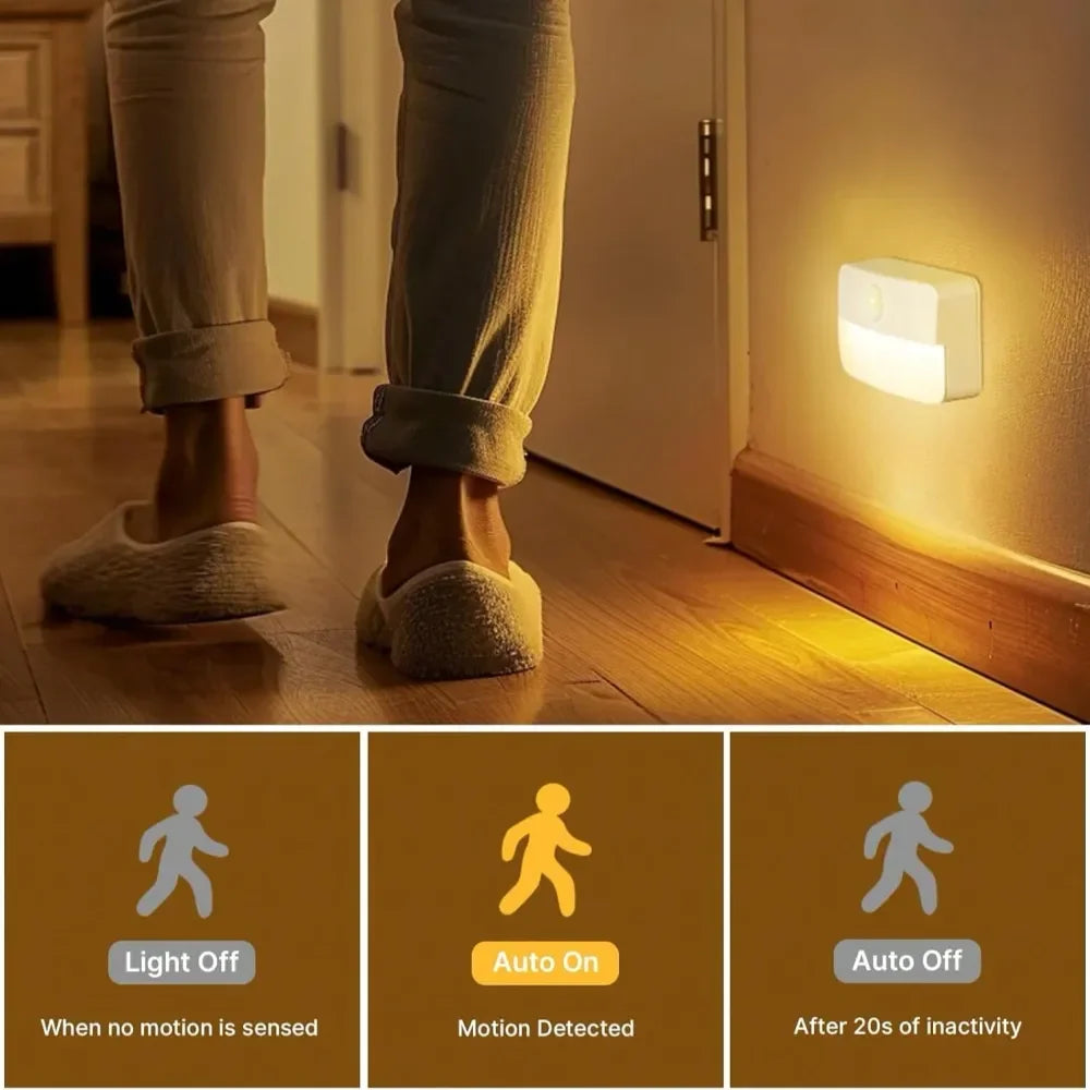 XMSJ Motion Sensor Stair Light Pack Wireless Stick On