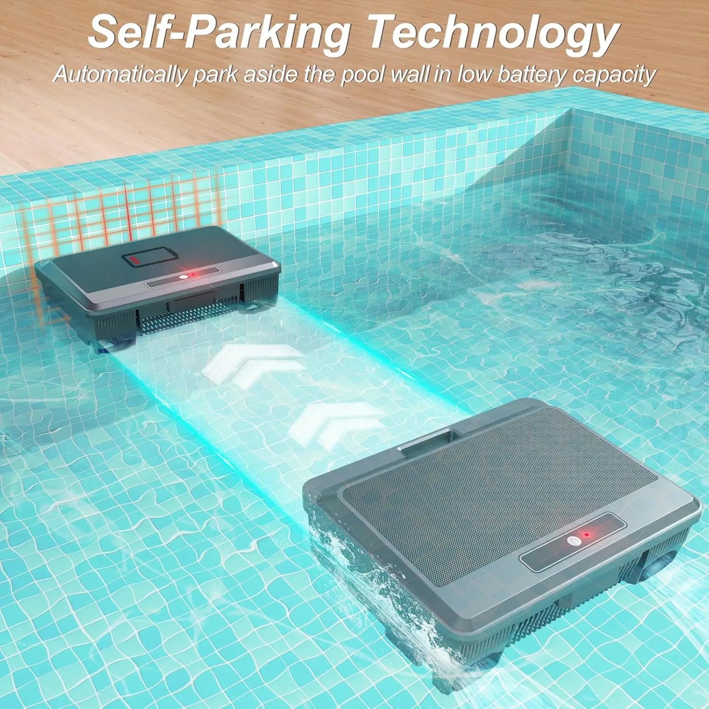 INSE Solar Powered Robotic Pool Cleaner With Remote