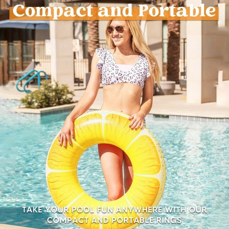 Joyfy Inflatable Fruit Ring Set For Pool Three Pack