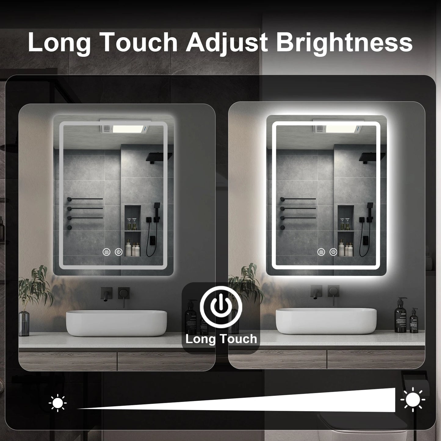 MYGIIVOVO LED Bathroom Mirror With Backlit Fogless Demister