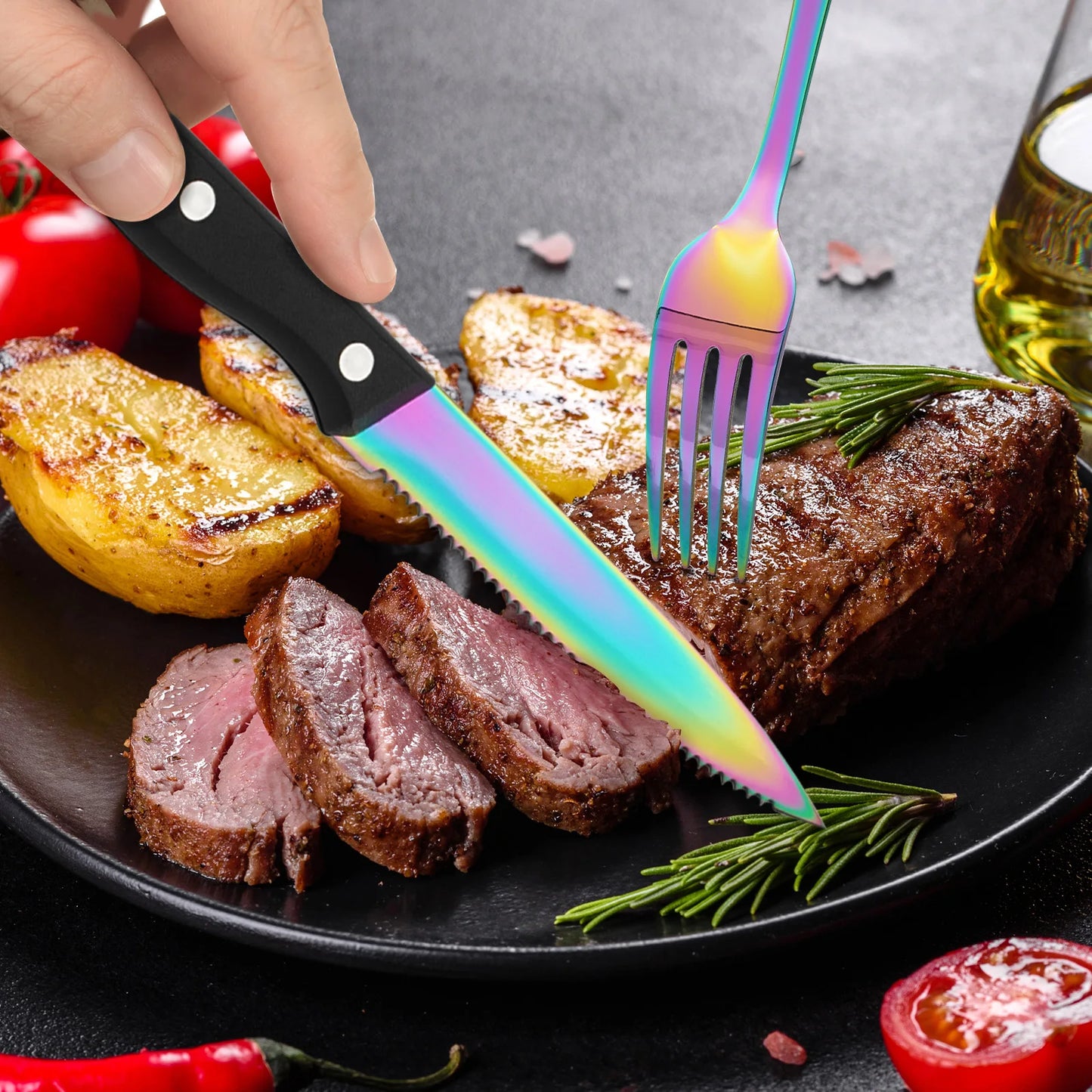 HANSMART Stainless Steel Silverware Set Service For Four