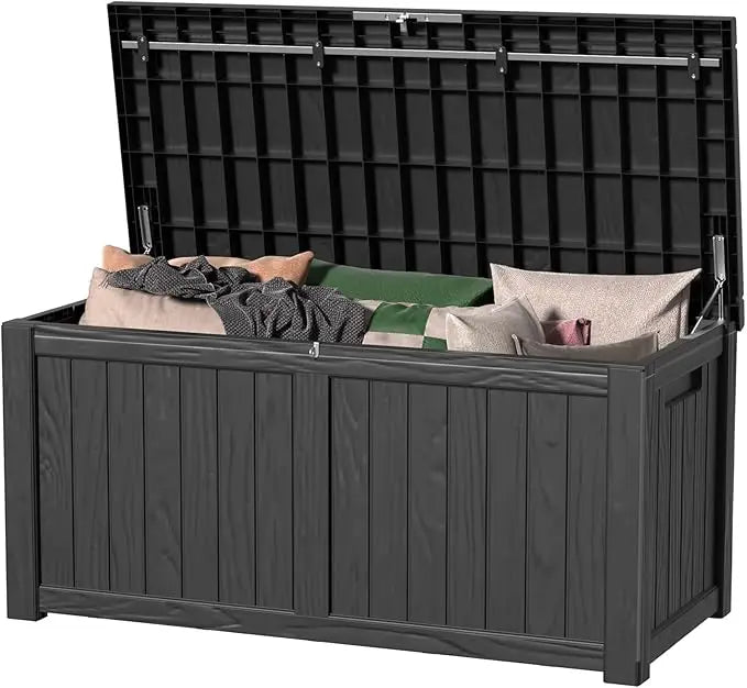 XMSJ Waterproof Outdoor Storage Box Lockable Deck Box For Patio Furniture