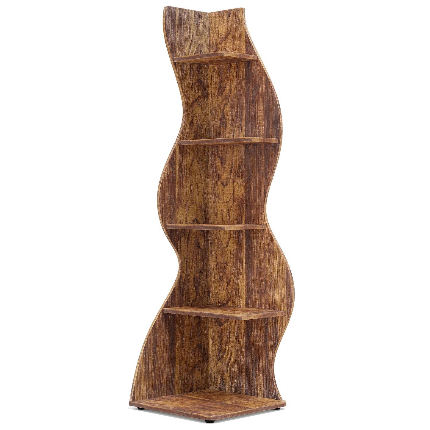 Tribesigns 5-Tier Corner Shelf Wall Mount Bookshelf