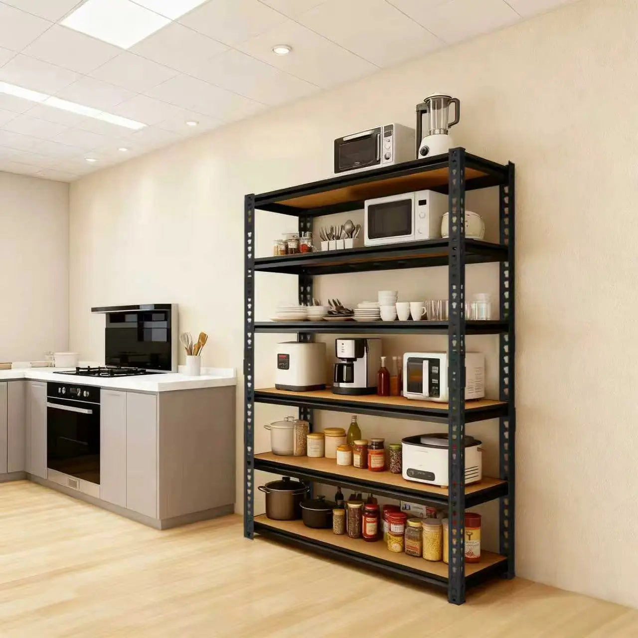 Sturdy Metal Garage Storage Racks With Tool Free Assembly