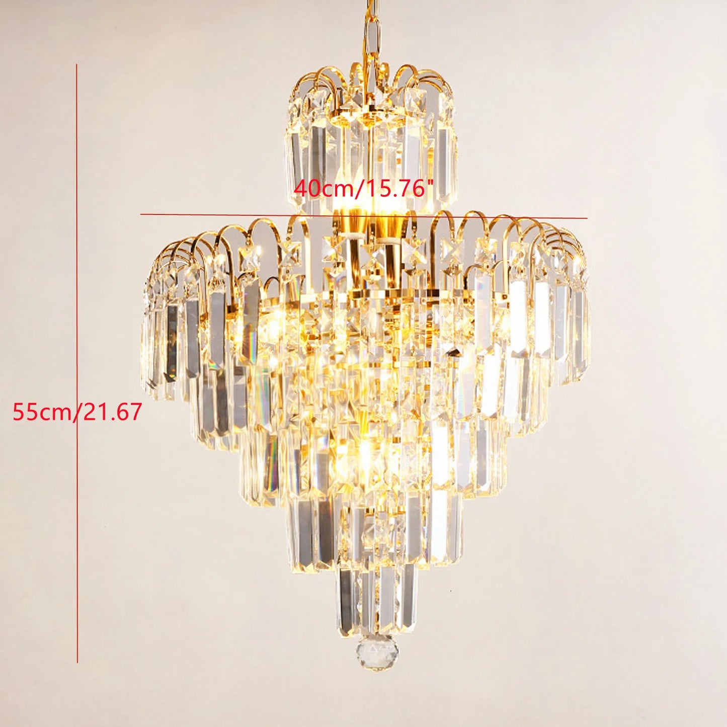 Elegant Modern Ceiling Light K9 Crystal Chandelier Pendant