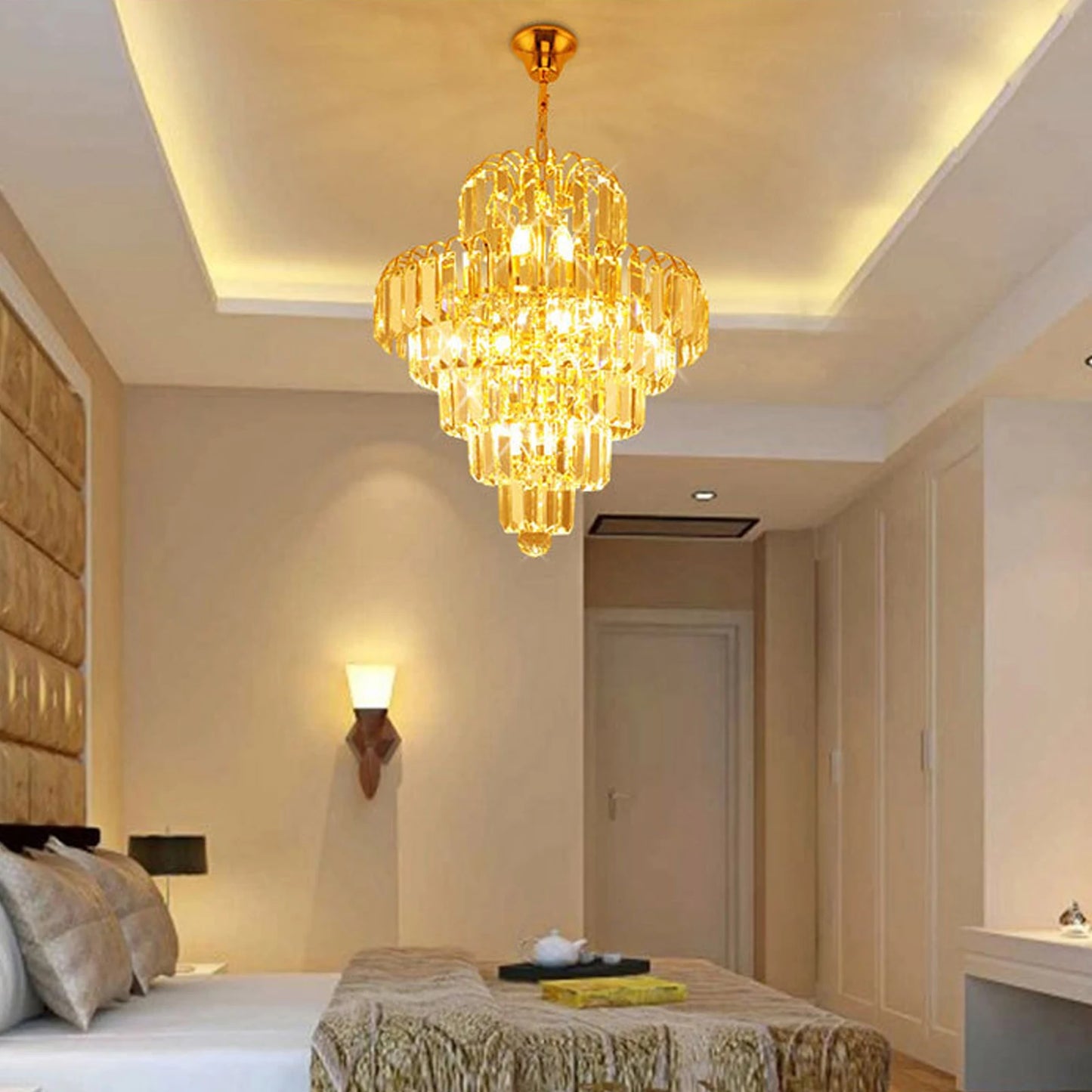 Elegant Modern Ceiling Light K9 Crystal Chandelier Pendant