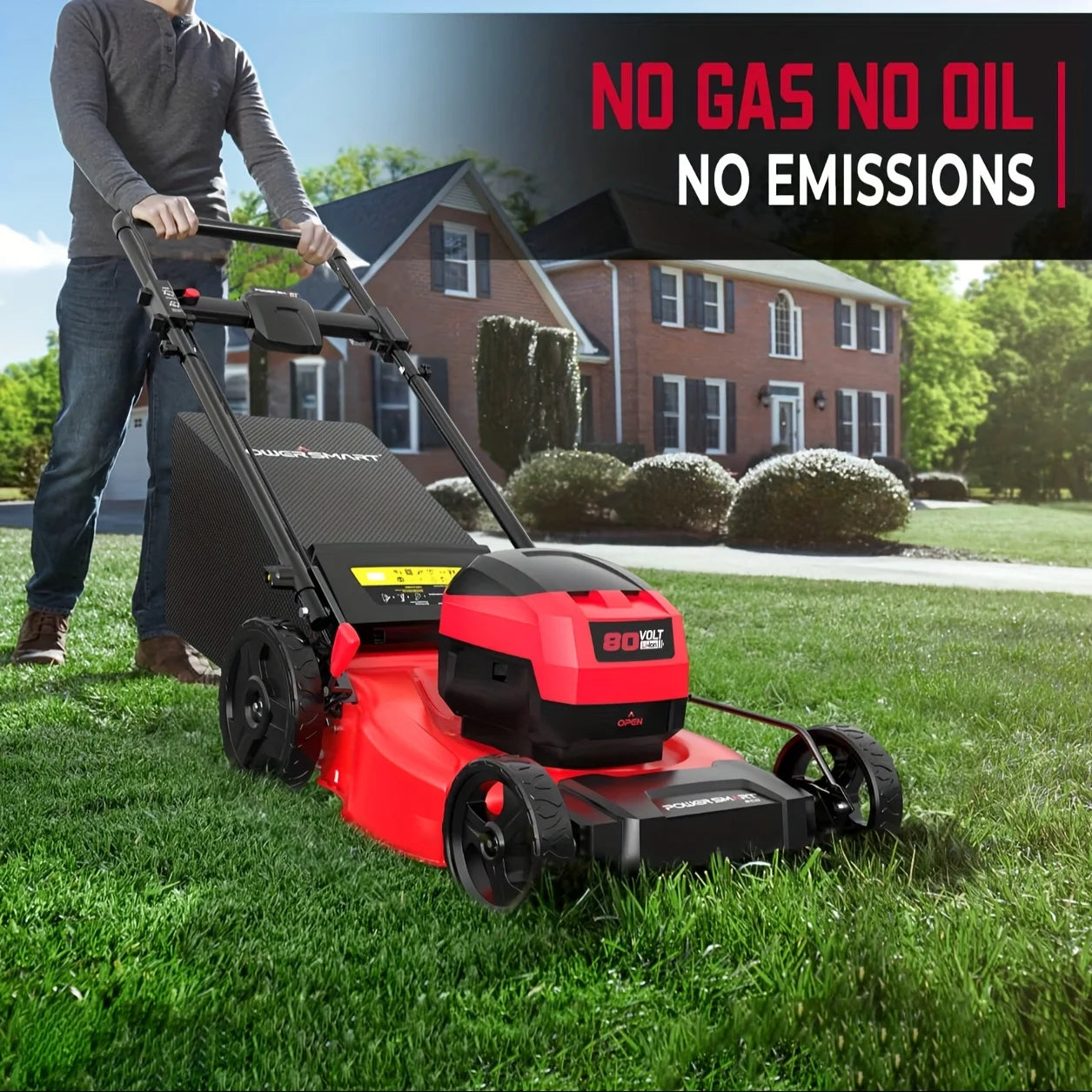 PowerSmart 80V Cordless 3-In-1 Lawn Mower