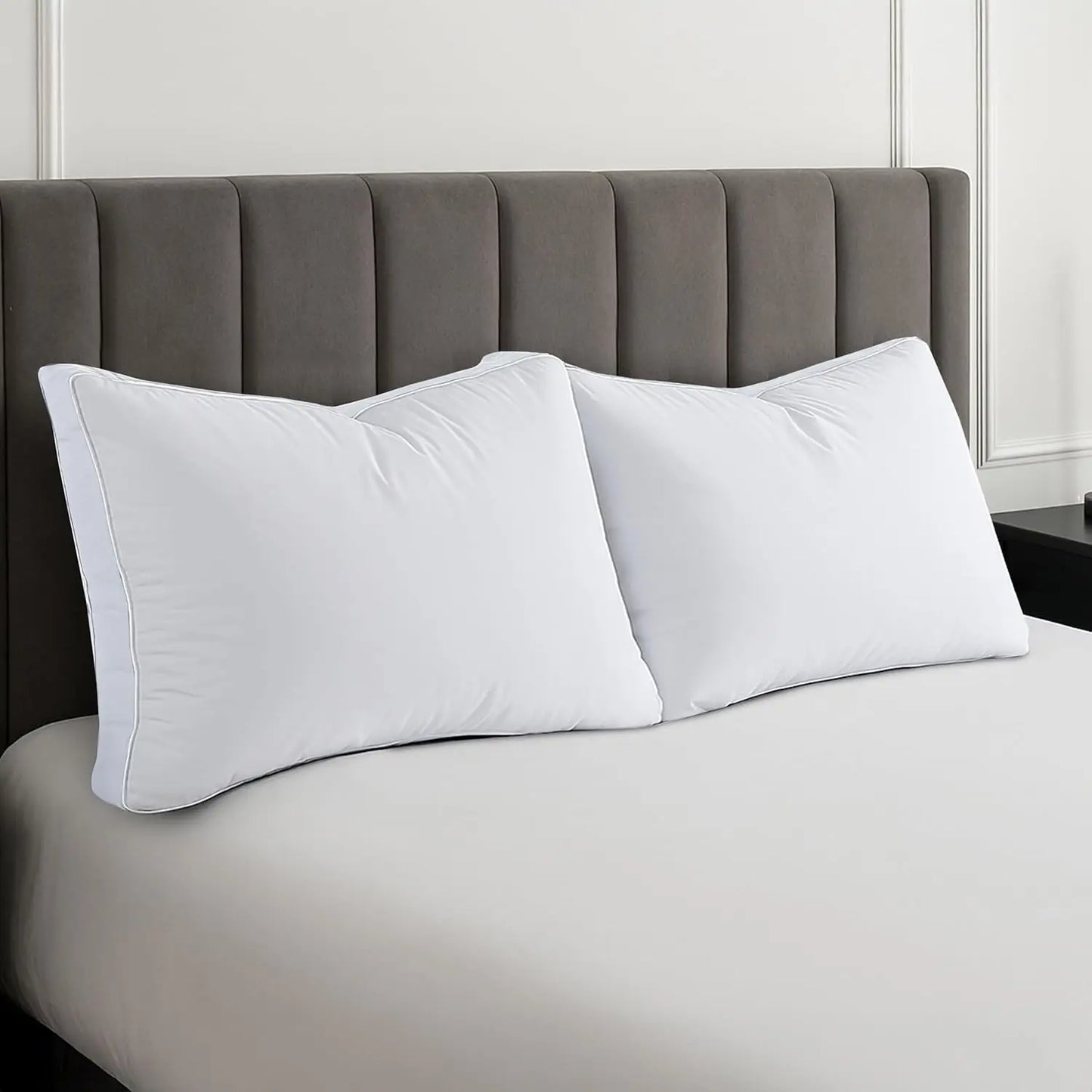 Bed Pillows Set Of 2 Gusseted Down Alternative For Sleepers