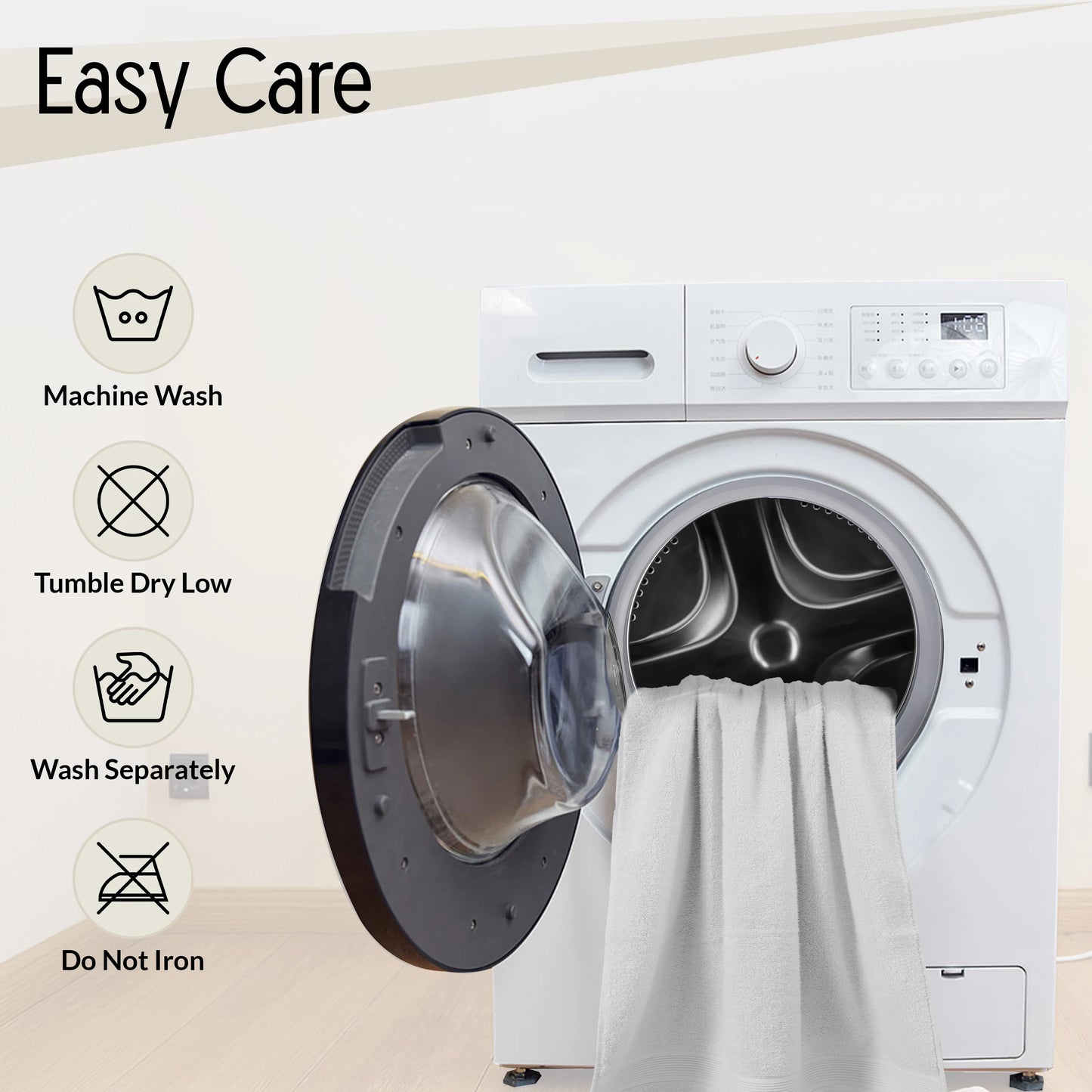 LDC Lux Decor Collection 6-Piece Bath Towel Set Cotton