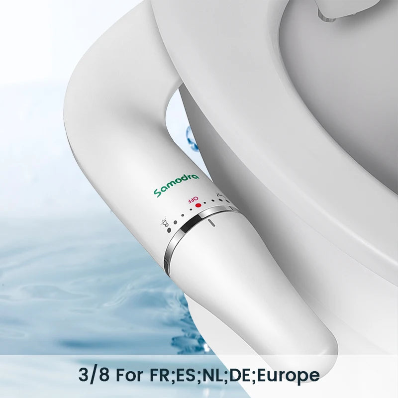 SAMODRA Ultra Slim Bidet Seat Attachment With Adjustable Water Pressure