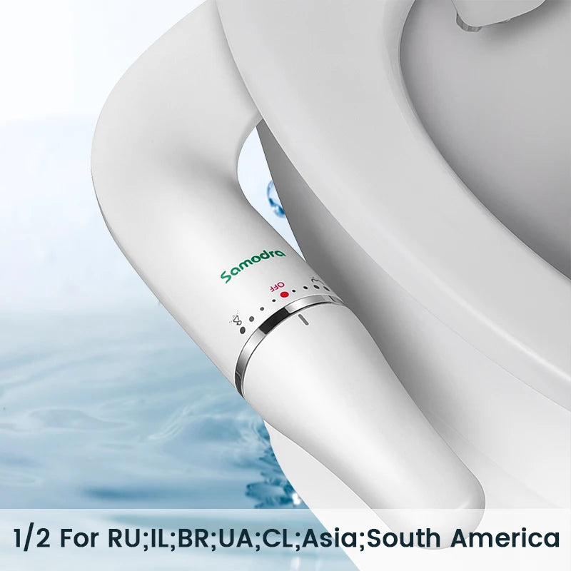 SAMODRA Ultra Slim Bidet Seat Attachment With Adjustable Water Pressure