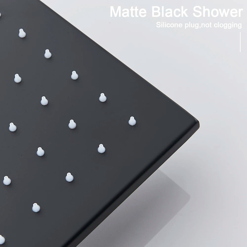 MYQualife LED Rainfall Shower Head With Changing Lights Ceiling Mounted