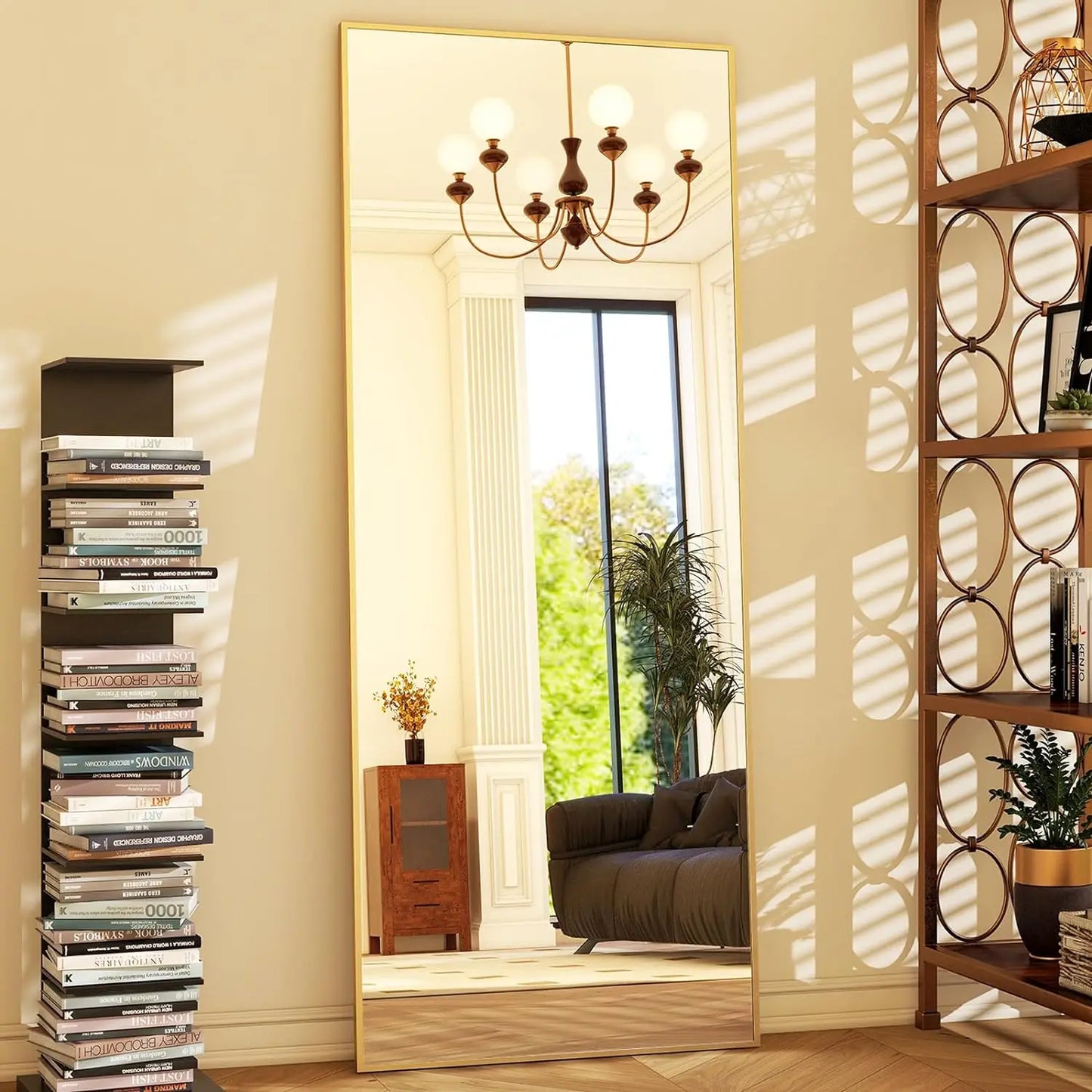 GLSLAND Rectangular Mirror for Living Room and Bedroom