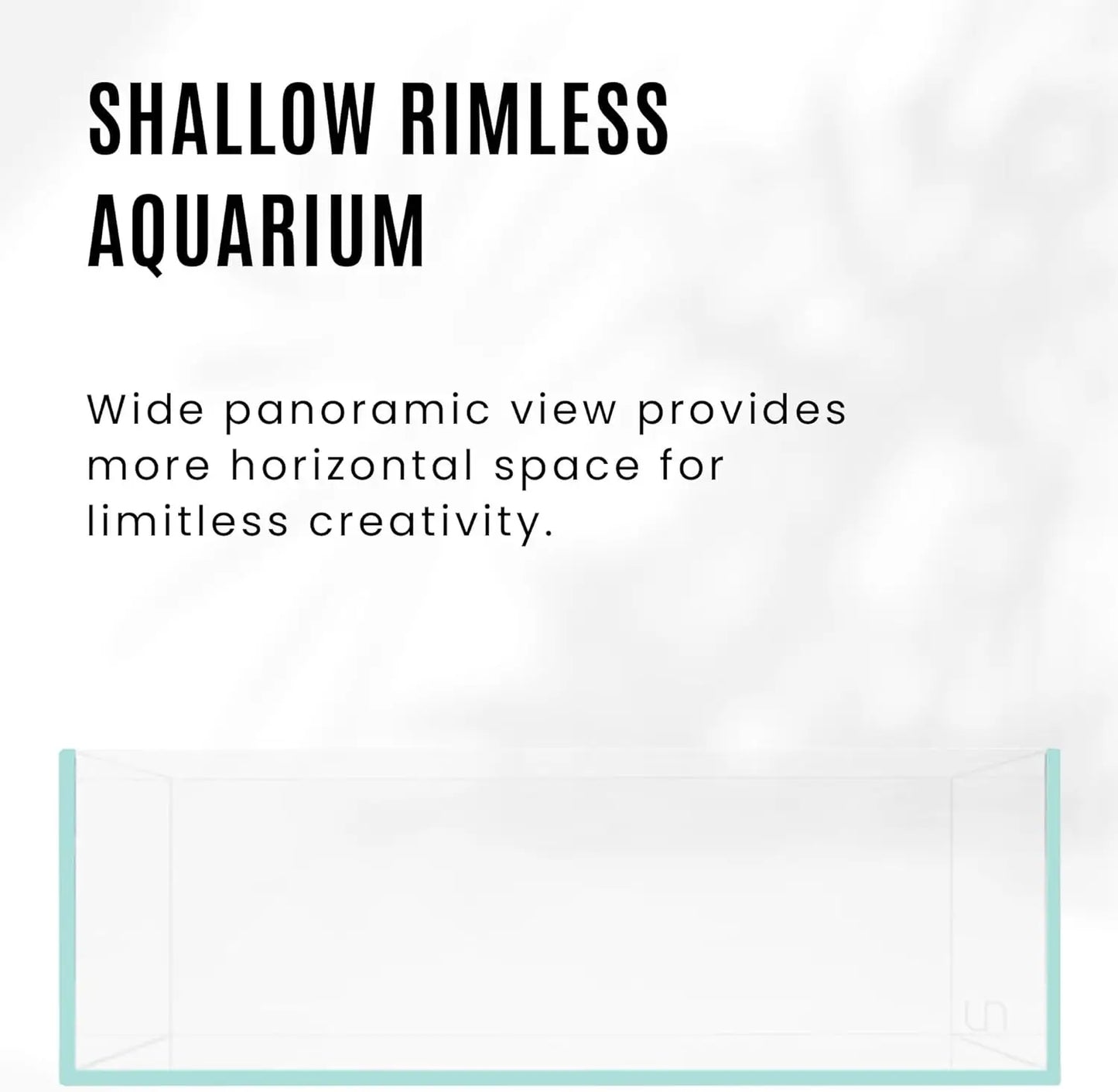 Clear Low Iron Rimless Glass Aquarium With Leveling Mat Included