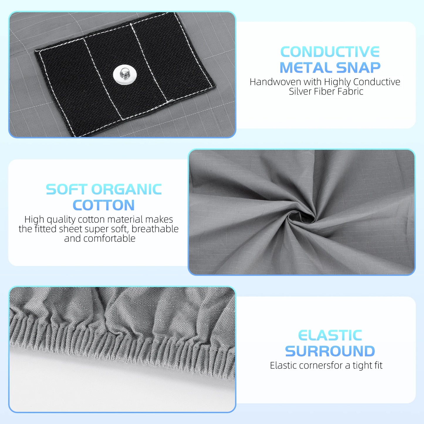 Grounding Sheet With Organic Cotton And Silver Fiber