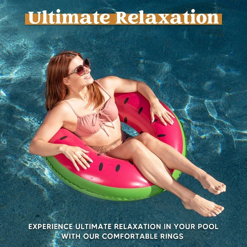 Joyfy Inflatable Fruit Ring Set For Pool Three Pack