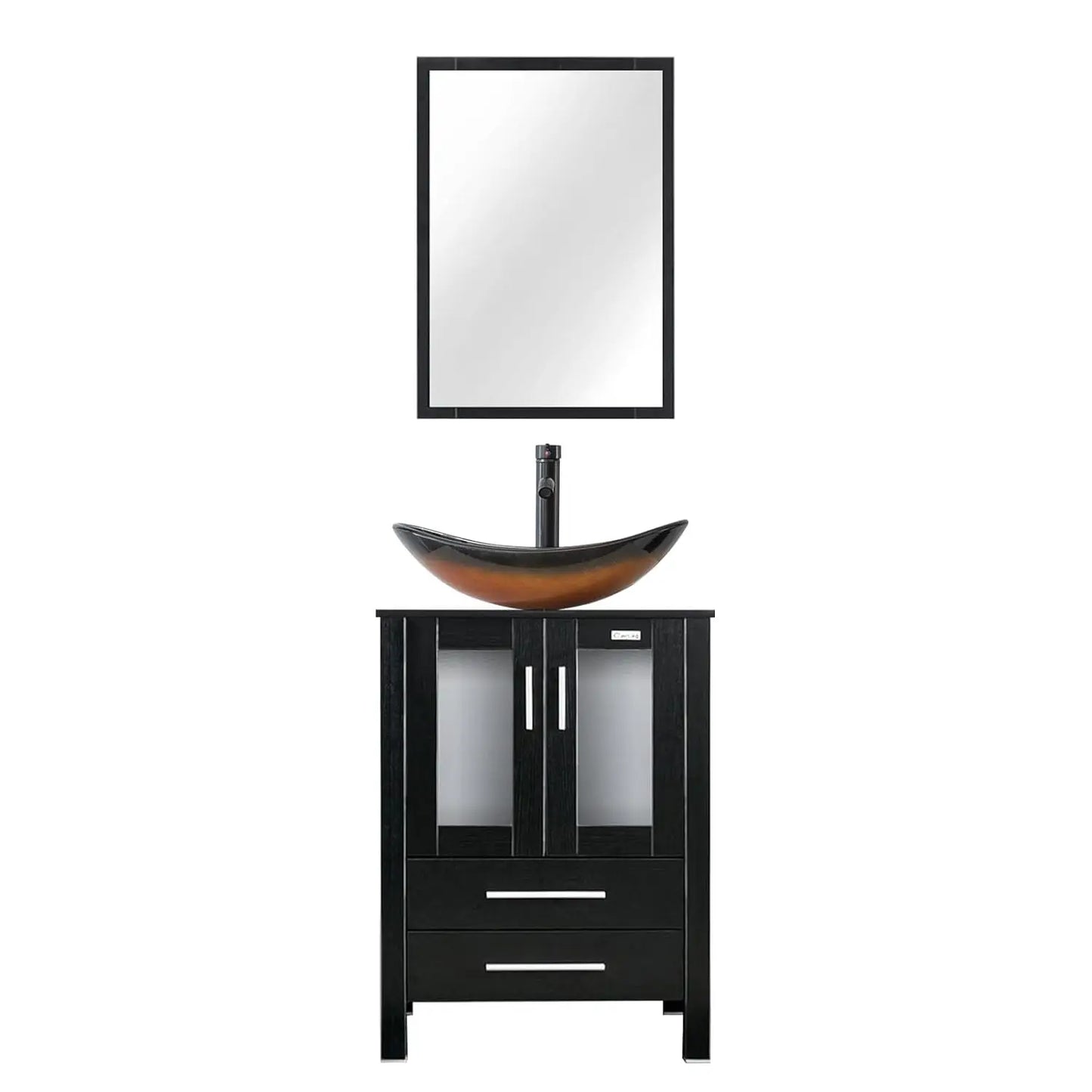 XIAOLANG Modern Bathroom Vanity With Cabinet And Glass Boat Vessel Sink
