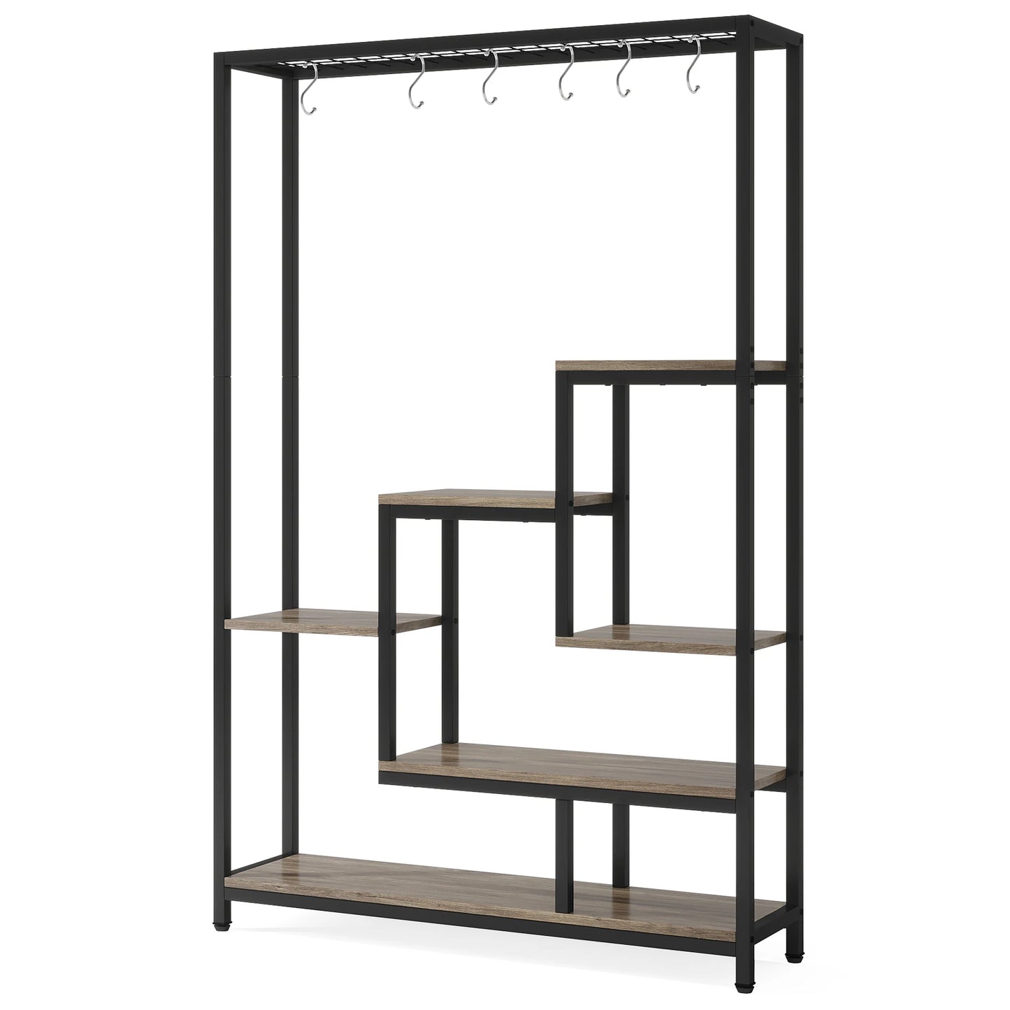 Tribesigns 5 Tier Indoor Plant Stand With Hanging Hooks