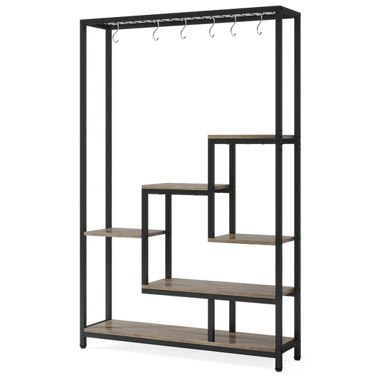 Tribesigns 5 Tier Indoor Plant Stand With Hanging Hooks