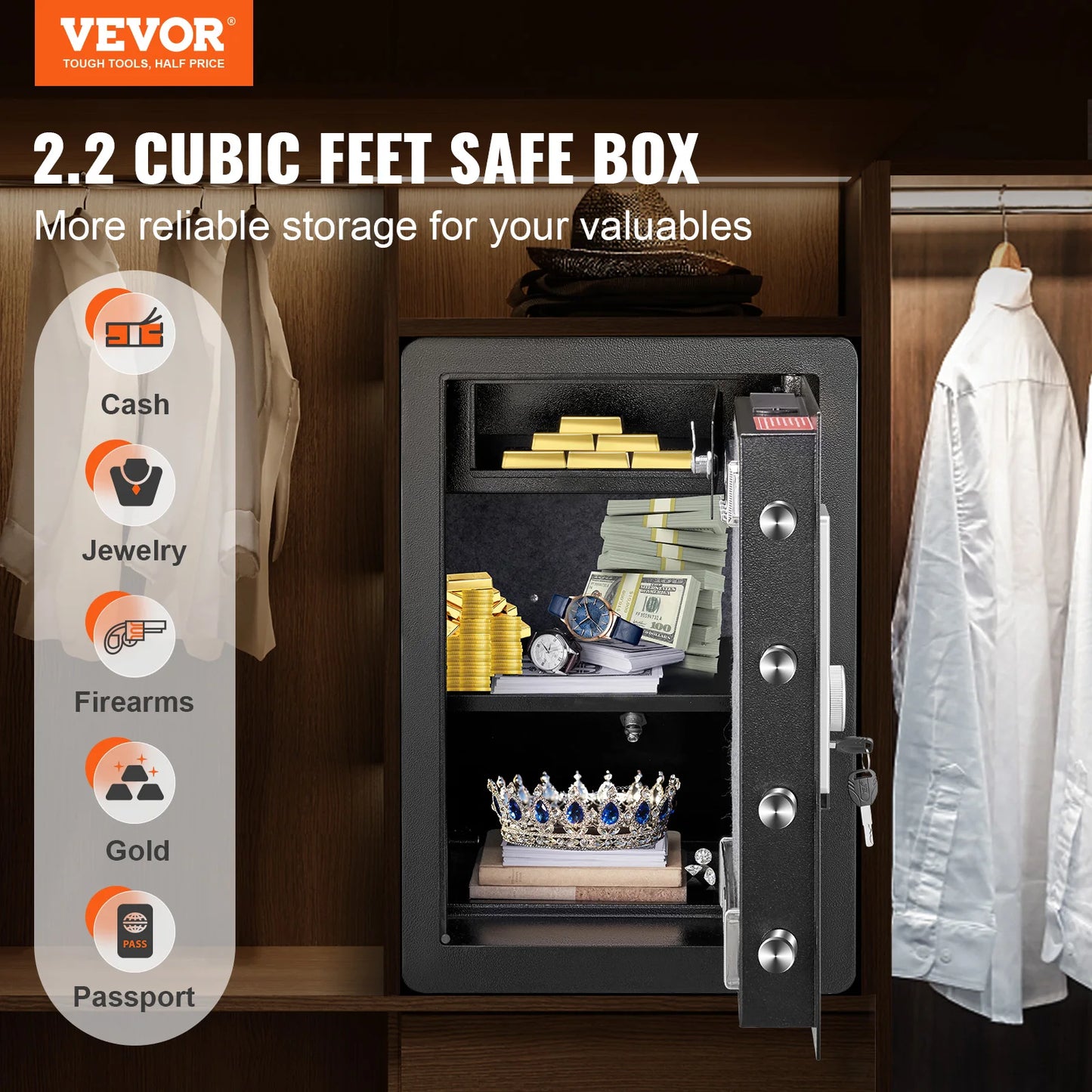 SucceBuy Electric Safe With Fingerprint And Digital Security