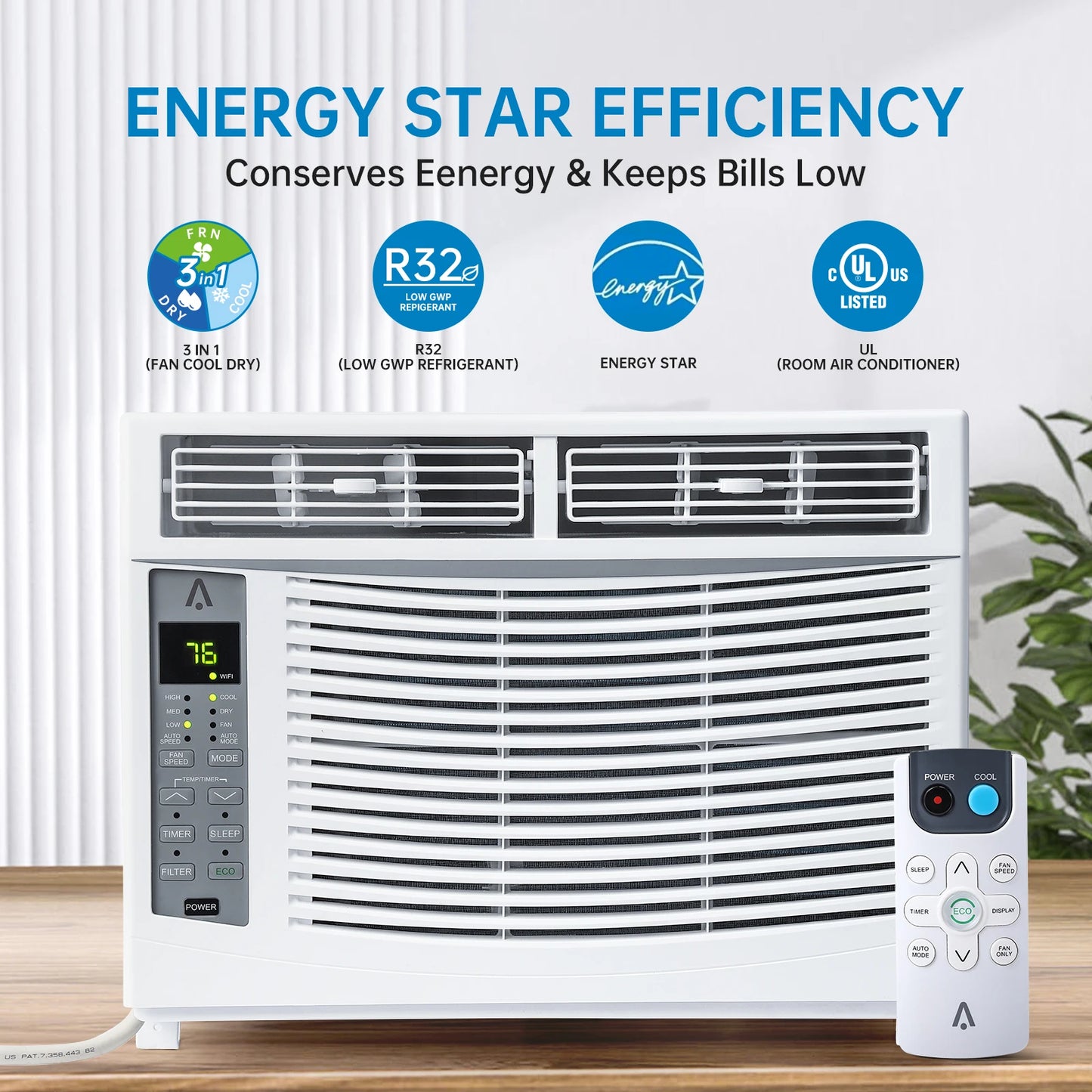 Acekool Window AC With Remote Control Eco Energy Efficient