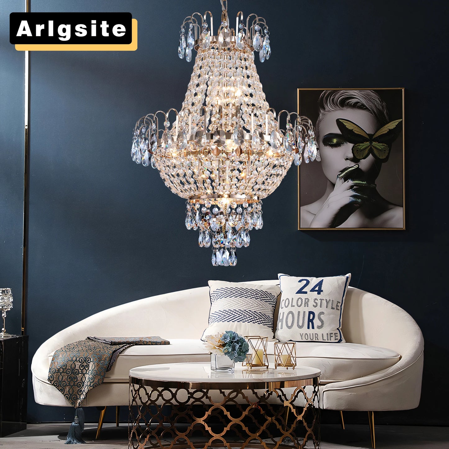 ARLGSITE Luxury Retro Crystal Chandelier European Style