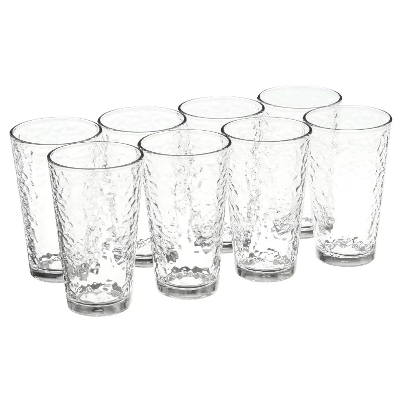 Vintage Frost Glass Drinkware Set Eight Piece for Entertaining