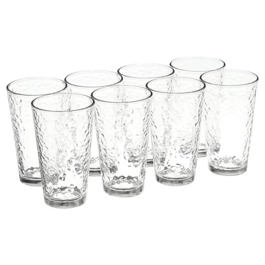 Vintage Frost Glass Drinkware Set Eight Piece for Entertaining