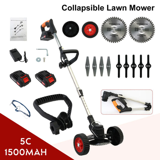 Cordless Electric Weed Wacker Trimmer With Foldable Handle