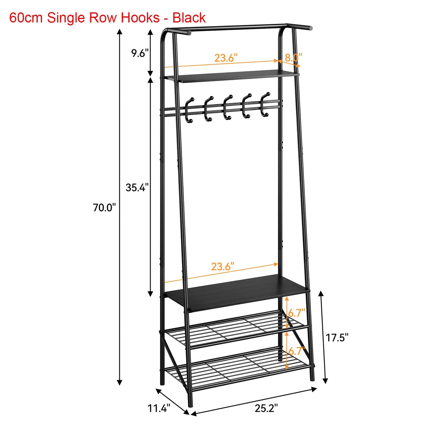 TWISTER.CK 4-In-1 Coat Rack Shoe Bench Hall Tree With Storage