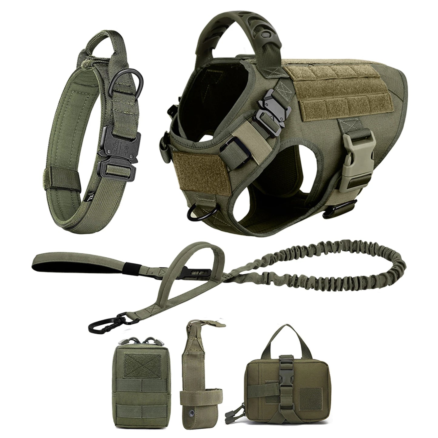 PETRAVELCN Padded Vest Harness Leash For German Shepherd Malinois