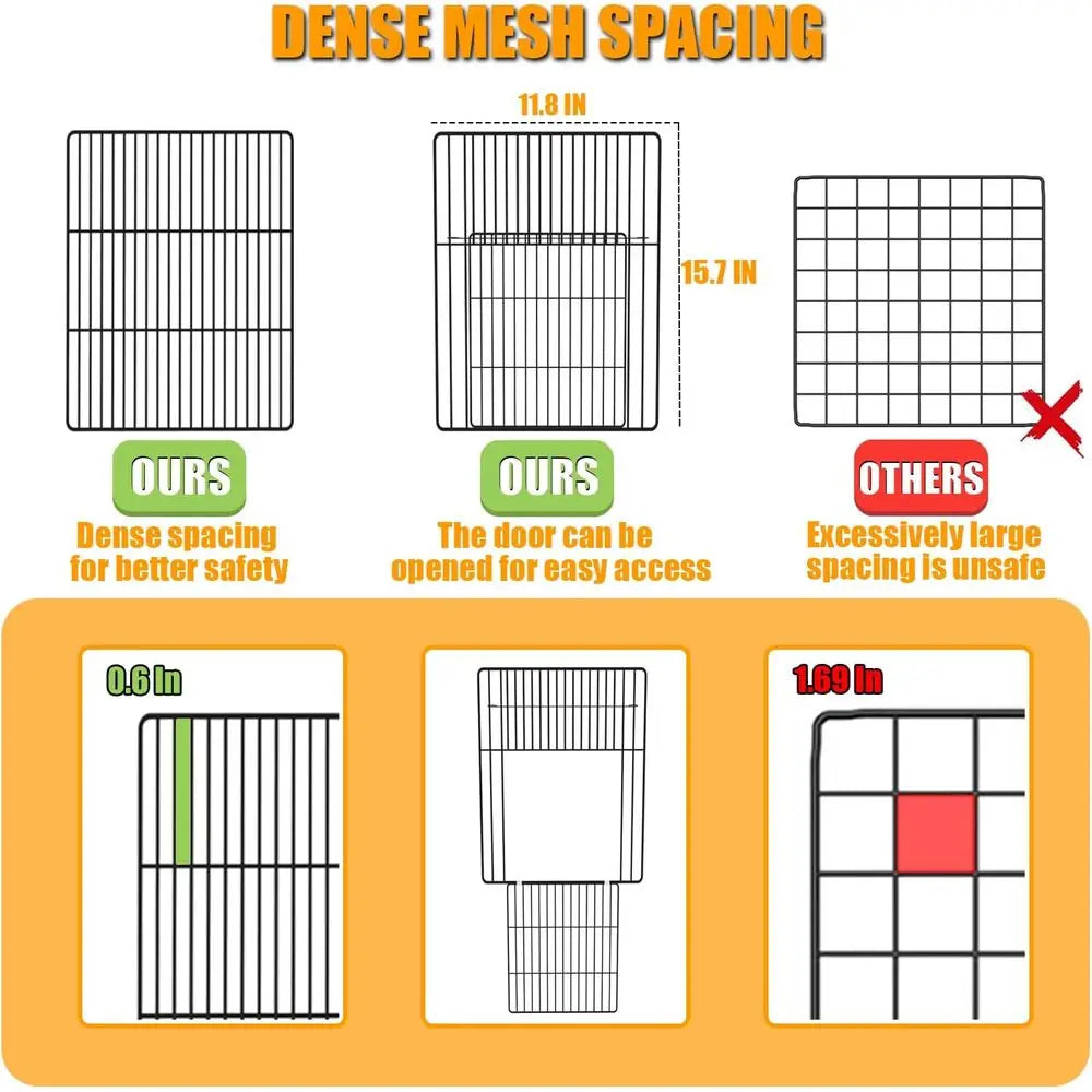 Enclosed Guinea Pig Cage With Door And Waterproof Liner Expandable