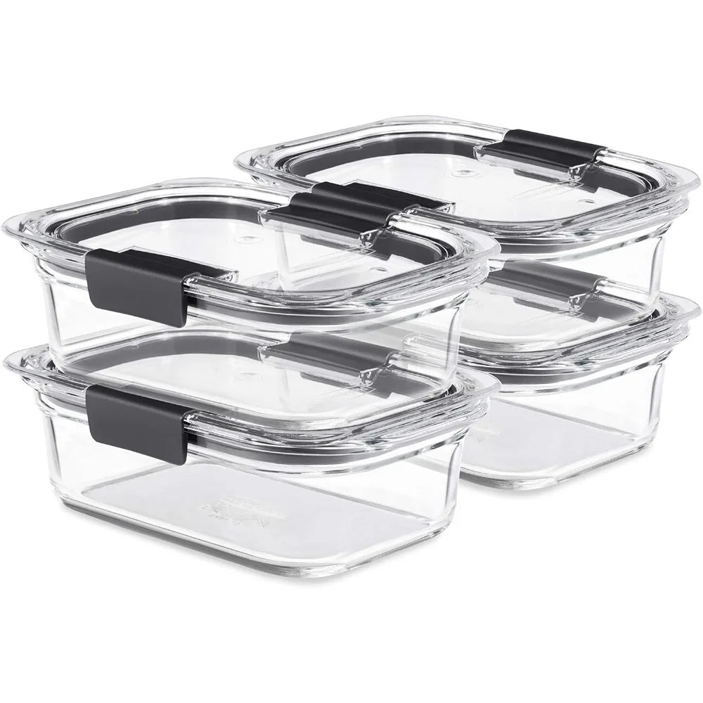 Brilliance Glass Food Storage Containers 4 Pack Leak Proof