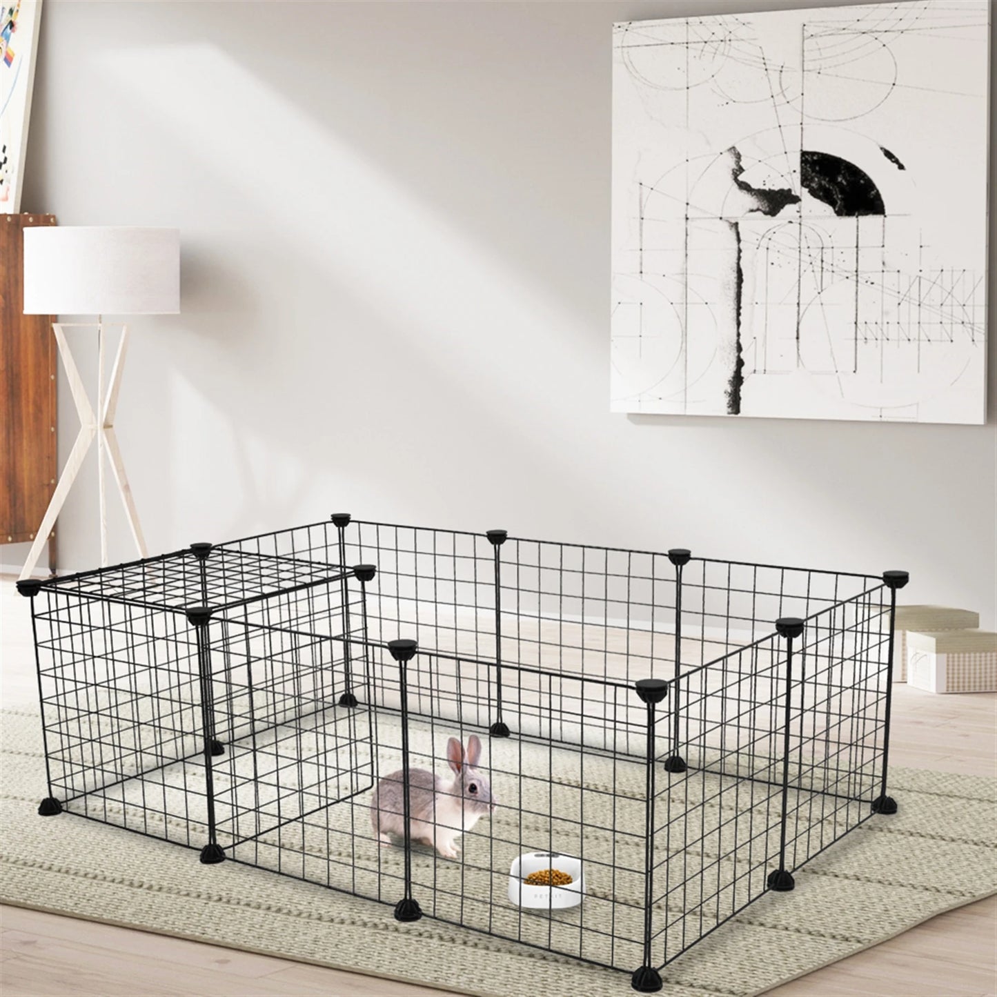 Pet Playpen Indoor Metal Wire Fence for Guinea Pigs Rabbits