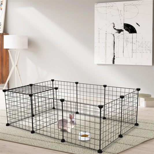 Pet Playpen Indoor Metal Wire Fence for Guinea Pigs Rabbits