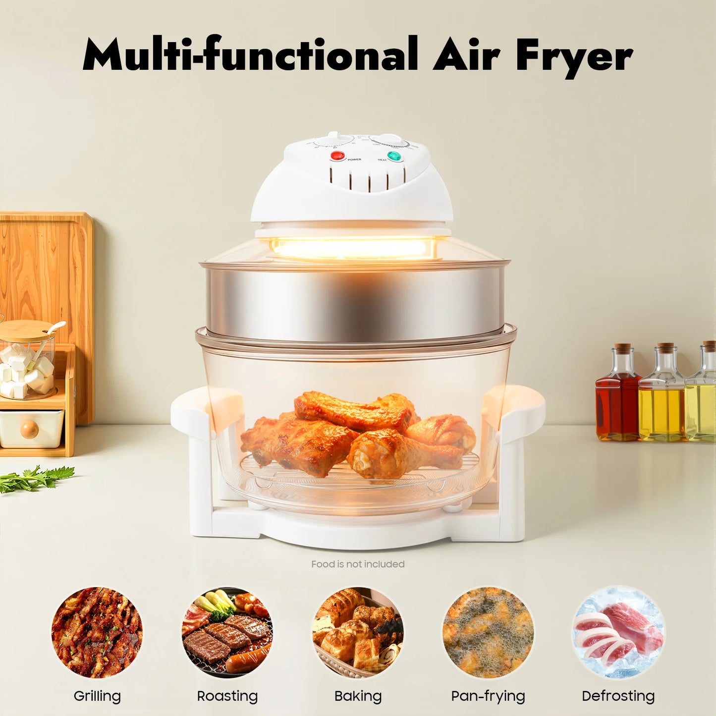 Visual Air Fryer 1200 To 1400 Watts With Grill Rack