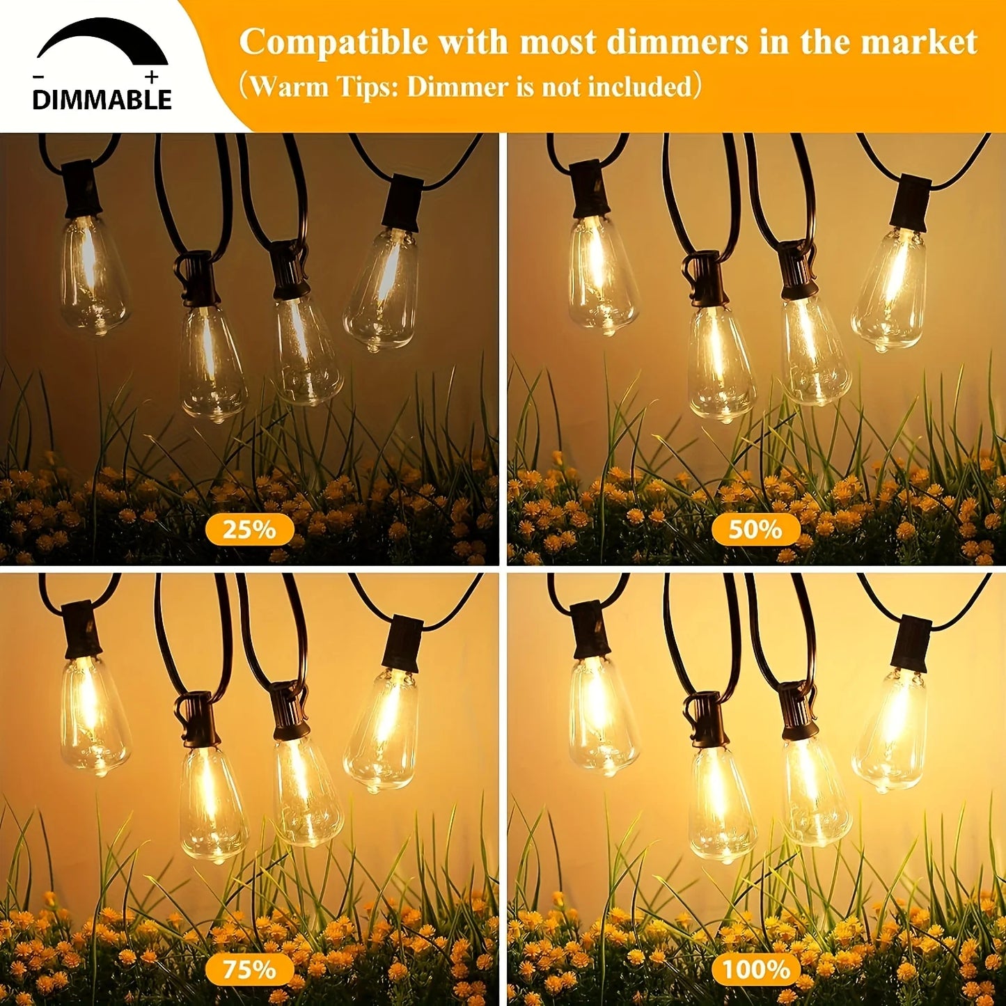LED Outdoor String Lights ST38 Waterproof For Patio And Garden