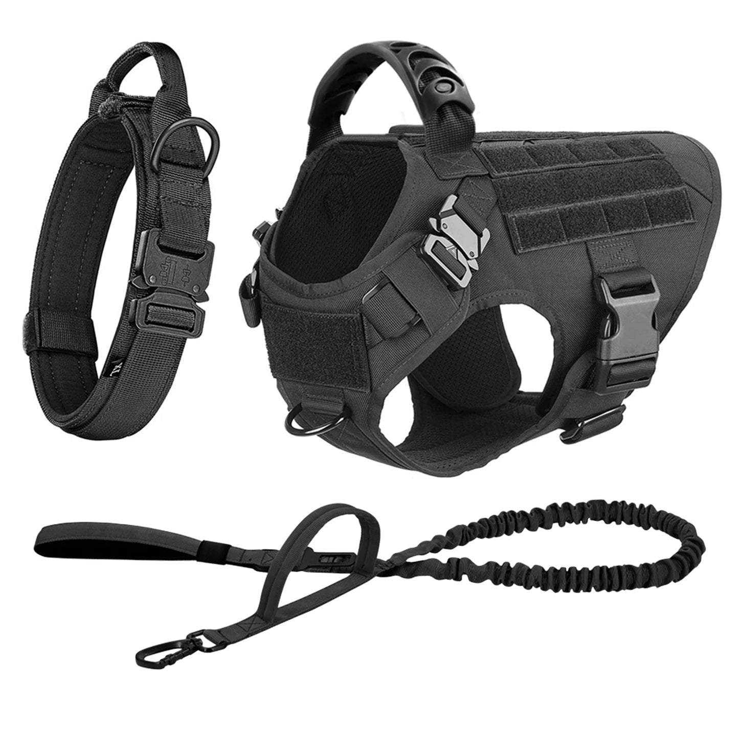 PETRAVELCN Padded Vest Harness Leash For German Shepherd Malinois