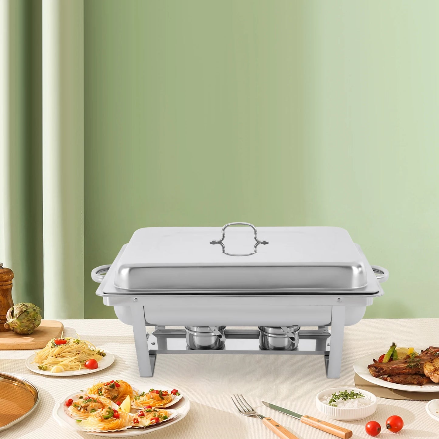 Stainless Steel Chafing Dish Buffet Set Chafer Warmer For Restaurants