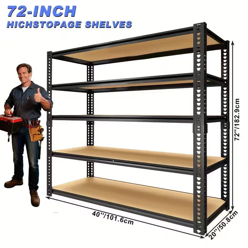 Sturdy Metal Garage Storage Racks With Tool Free Assembly