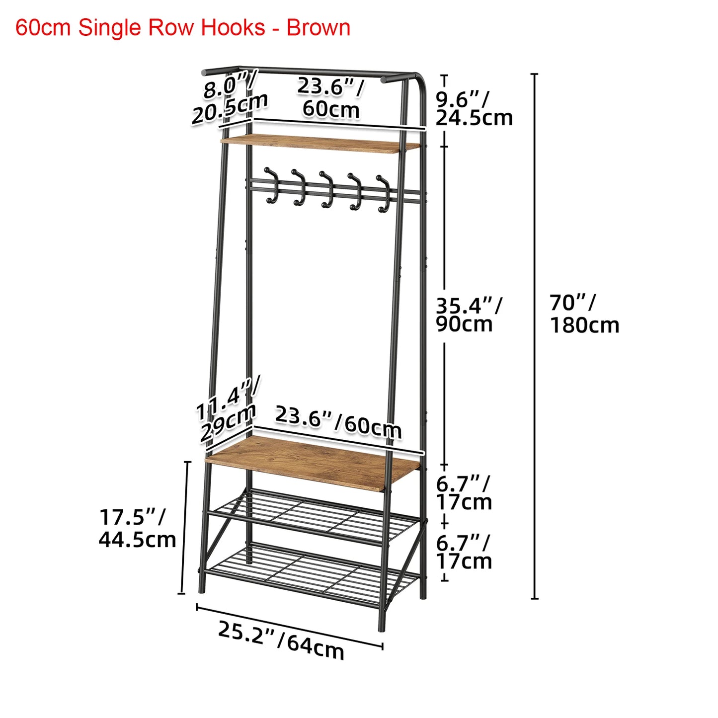 TWISTER.CK 4-In-1 Coat Rack Shoe Bench Hall Tree With Storage