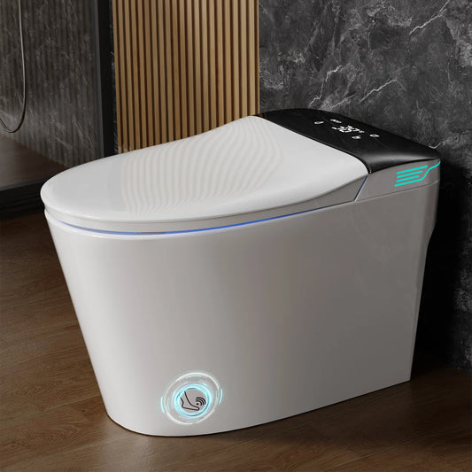Smart Elongated Toilet With Built-In Bidet Warm Water And Dryer