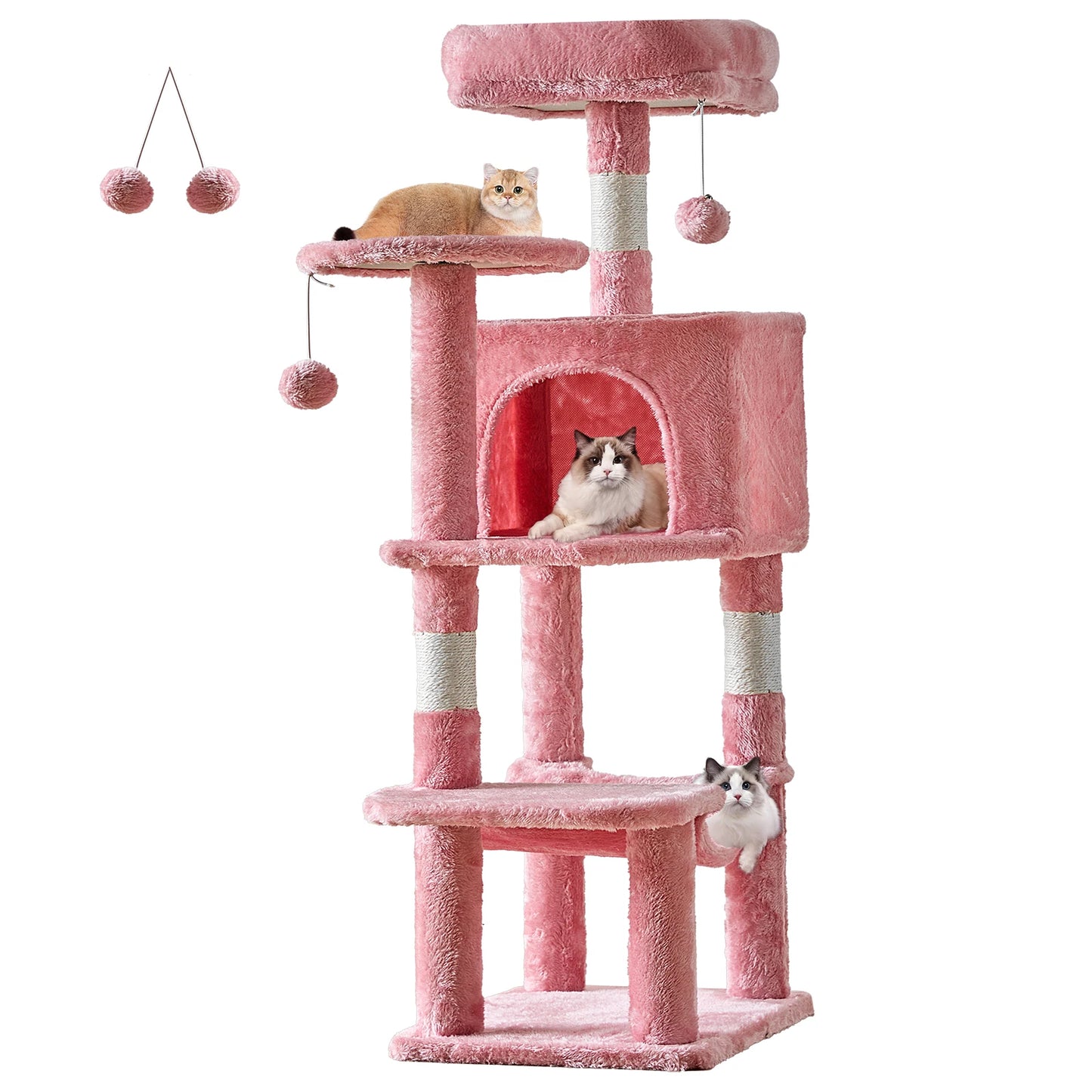 JHK Cat Tree Tall Multi Cat Climbing Tower With Sisal