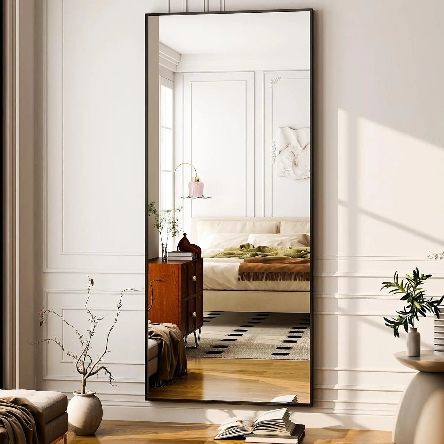 GLSLAND Rectangular Mirror for Living Room and Bedroom