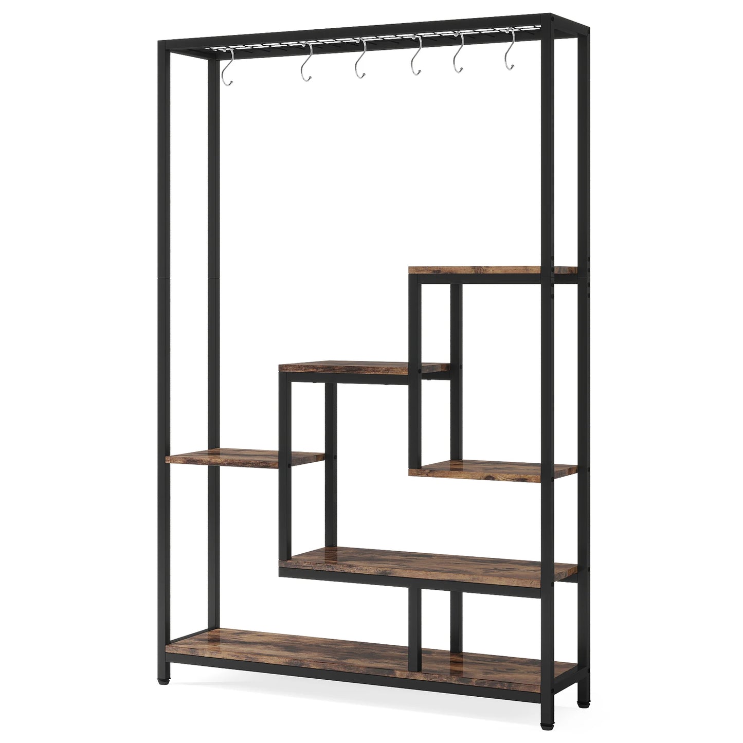 Tribesigns 5 Tier Indoor Plant Stand With Hanging Hooks