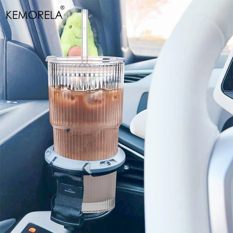 Kemorela Glass Tumblers With Lids And Straws Set Kit